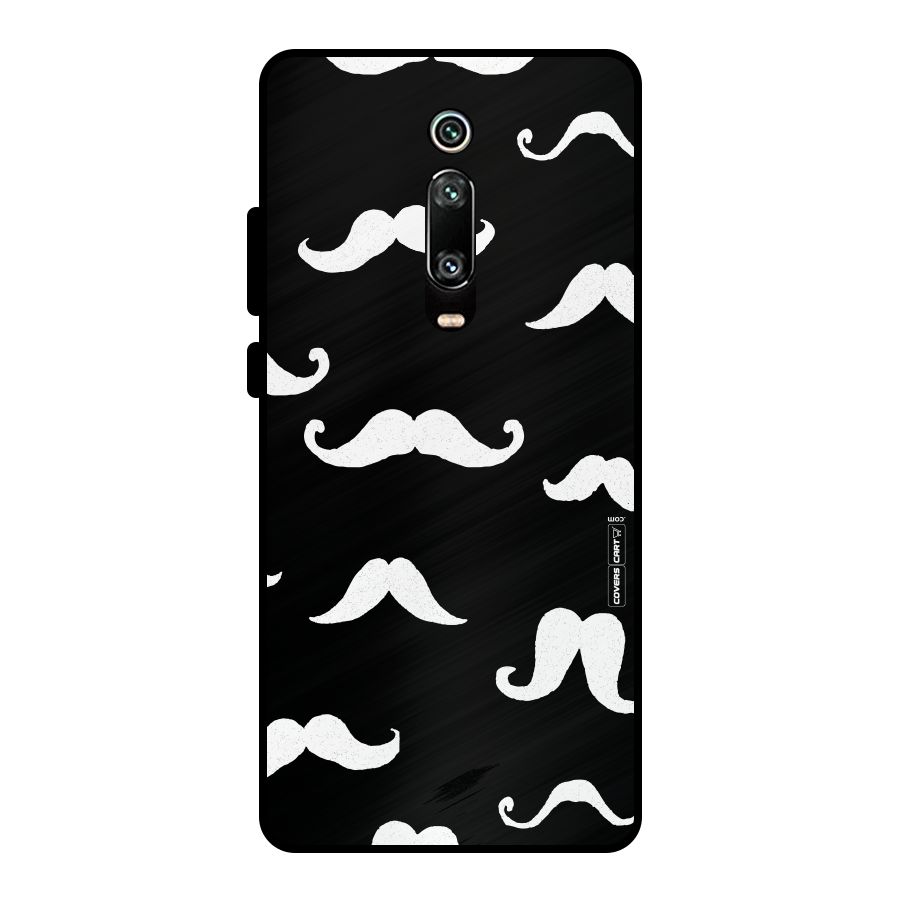 Moustache Pattern (White) Metal Back Case for Redmi K20