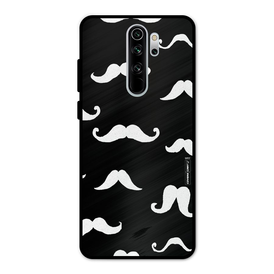 Moustache Pattern (White) Metal Back Case for Redmi Note 8 Pro