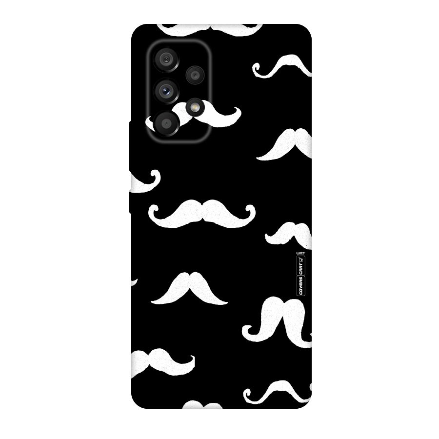 Moustache Pattern (White) Original Polycarbonate Back Case for Galaxy A53 5G