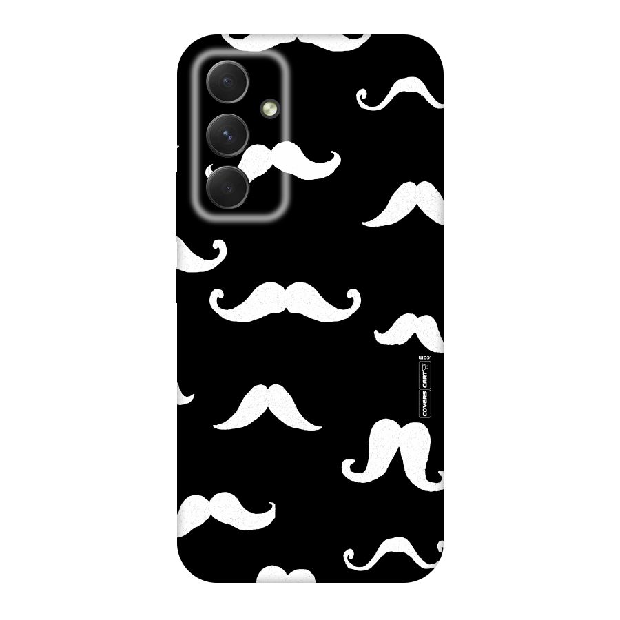 Moustache Pattern (White) Original Polycarbonate Back Case for Galaxy A54