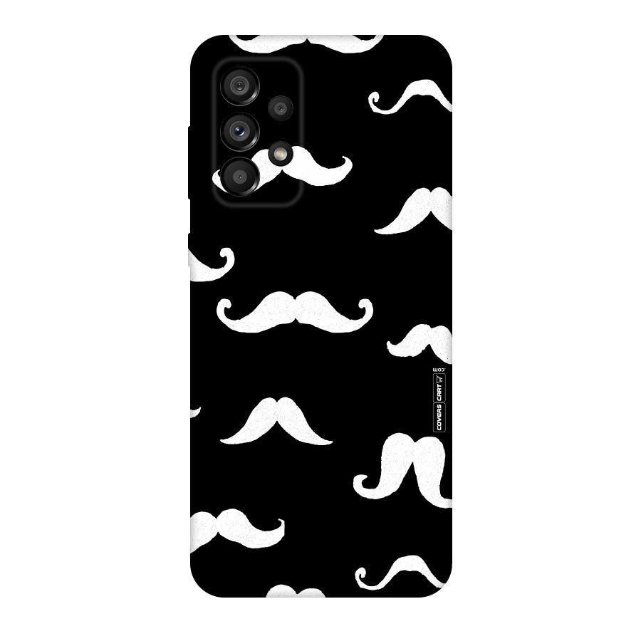 Moustache Pattern (White) Original Polycarbonate Back Case for Galaxy A73 5G