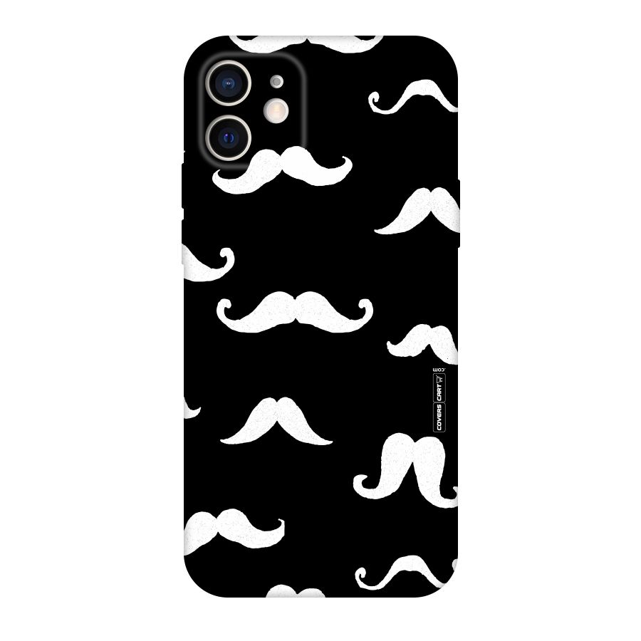 Moustache Pattern (White) Original Polycarbonate Back Case for iPhone 12