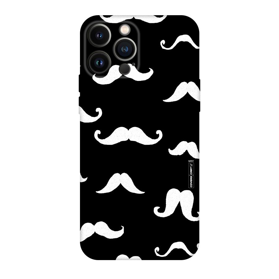 Moustache Pattern (White) Original Polycarbonate Back Case for iPhone 13 Pro Max