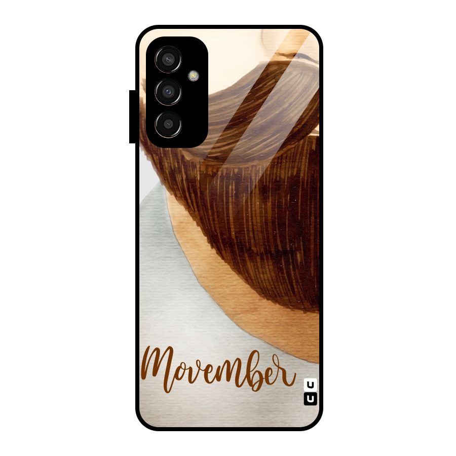Movember Moustache Glass Back Case for Galaxy F13