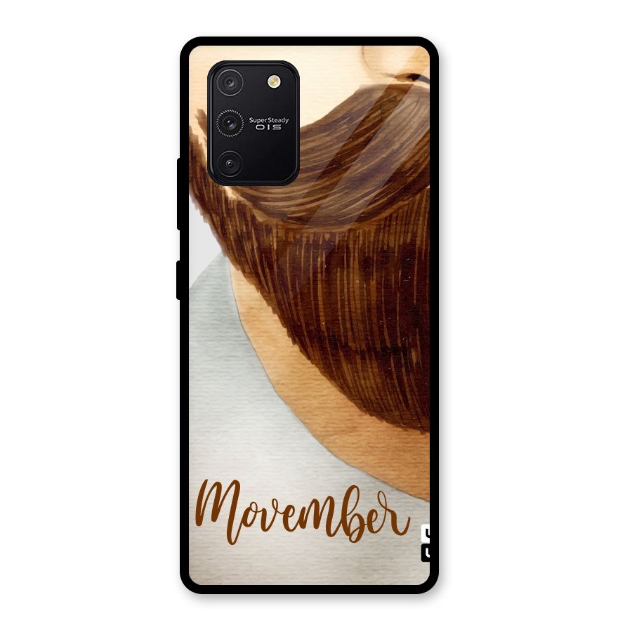 Movember Moustache Glass Back Case for Galaxy S10 Lite