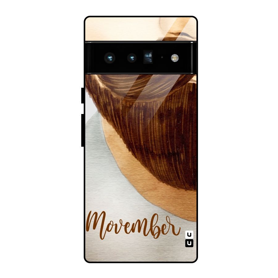 Movember Moustache Glass Back Case for Google Pixel 6 Pro