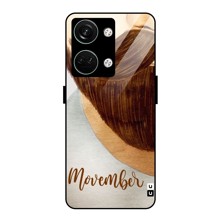 Movember Moustache Glass Back Case for Oneplus Nord 3