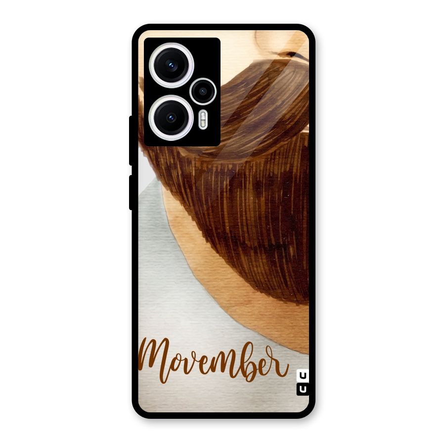 Movember Moustache Glass Back Case for Poco F5