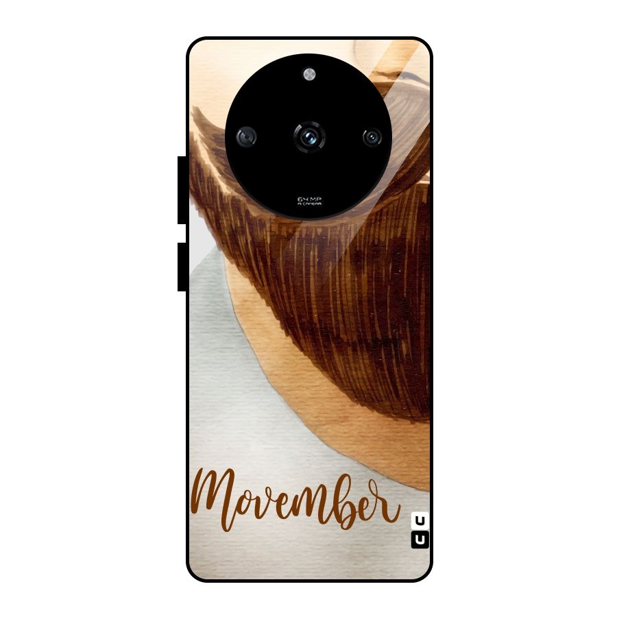 Movember Moustache Glass Back Case for Realme Narzo 60 5G