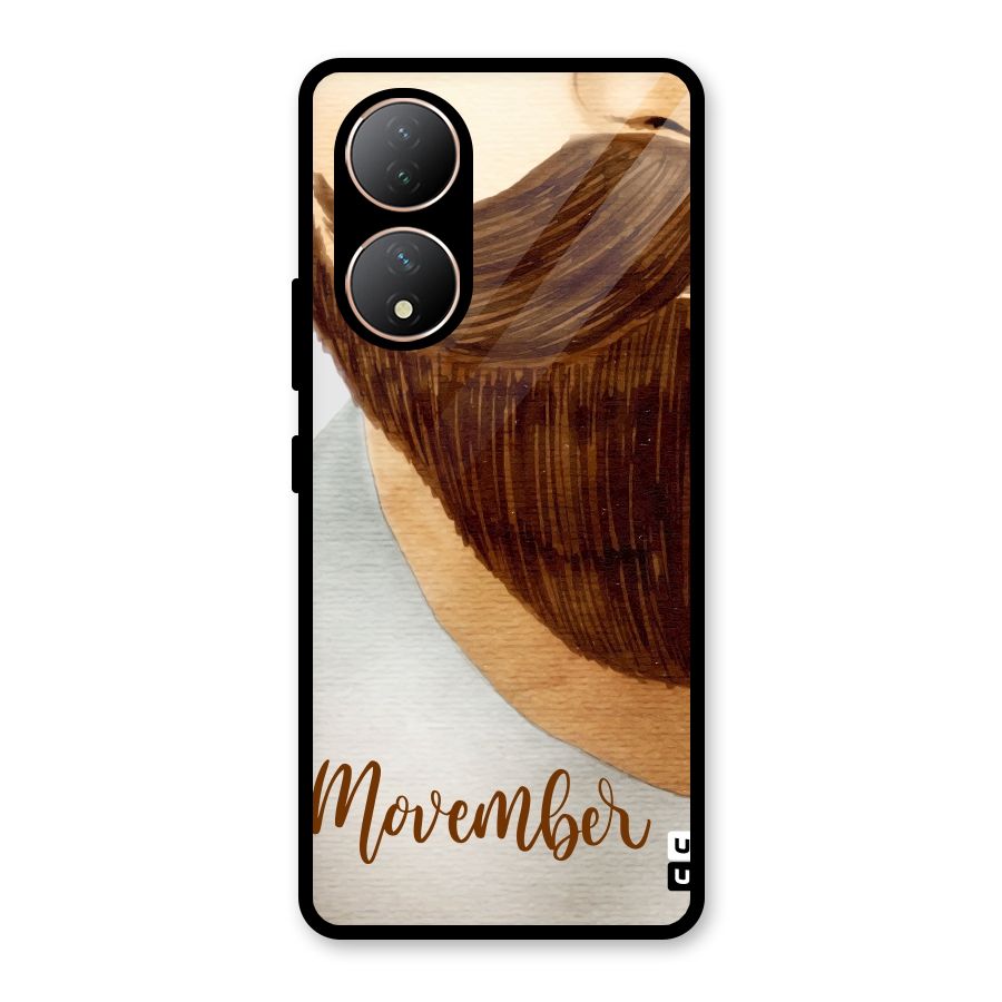 Movember Moustache Glass Back Case for Vivo Y100A