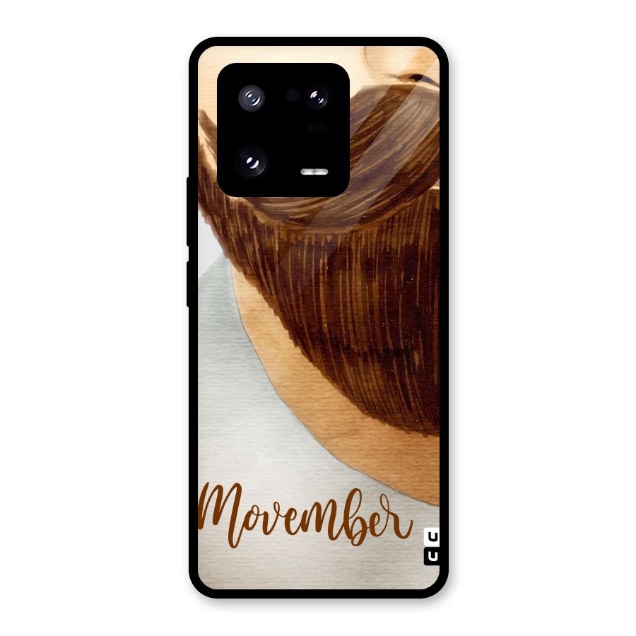 Movember Moustache Glass Back Case for Xiaomi 13 Pro