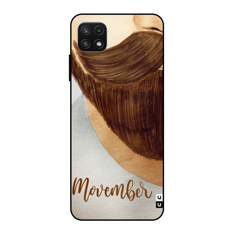 Movember Moustache Metal Back Case for Galaxy A22 5G