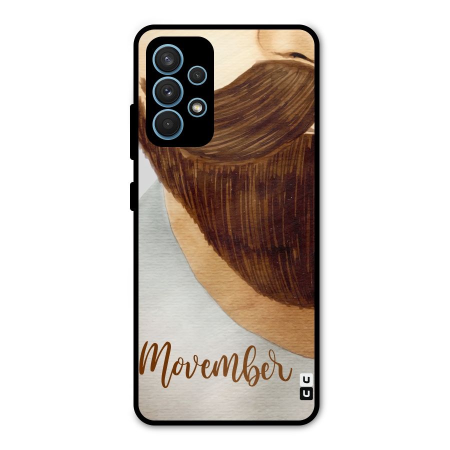 Movember Moustache Metal Back Case for Galaxy A32