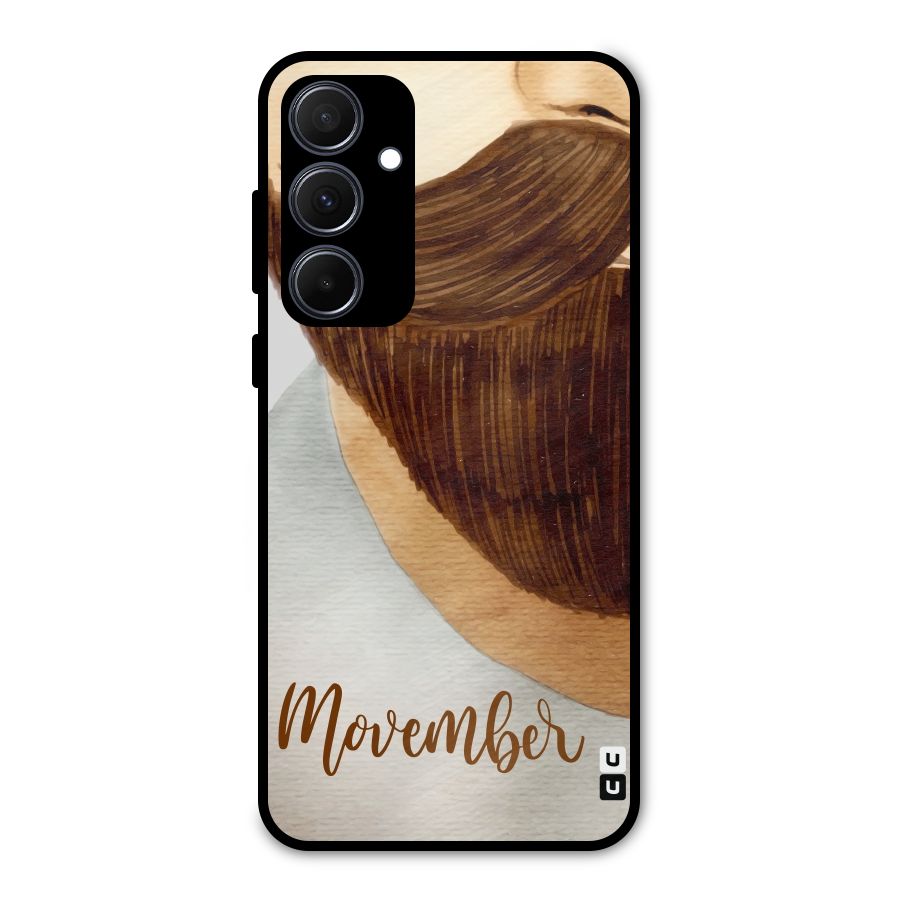 Movember Moustache Metal Back Case for Galaxy A35