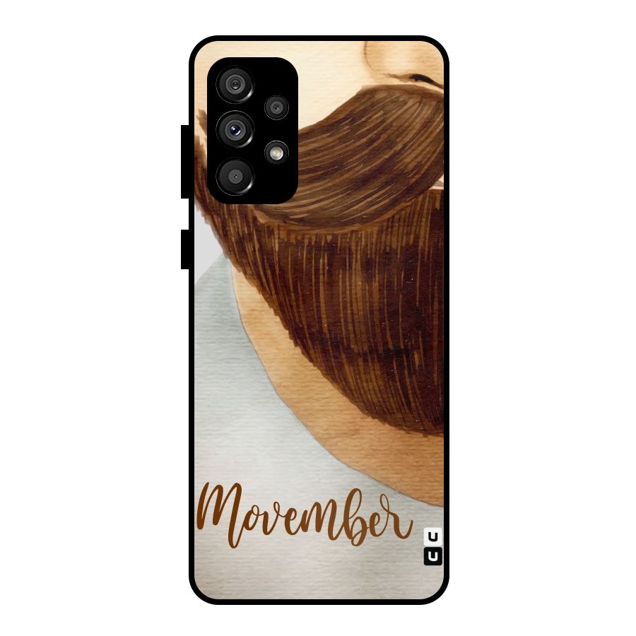 Movember Moustache Metal Back Case for Galaxy A73 5G