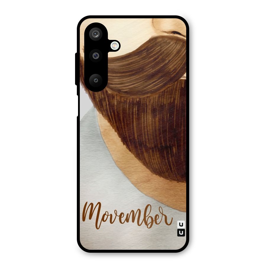 Movember Moustache Metal Back Case for Galaxy M16