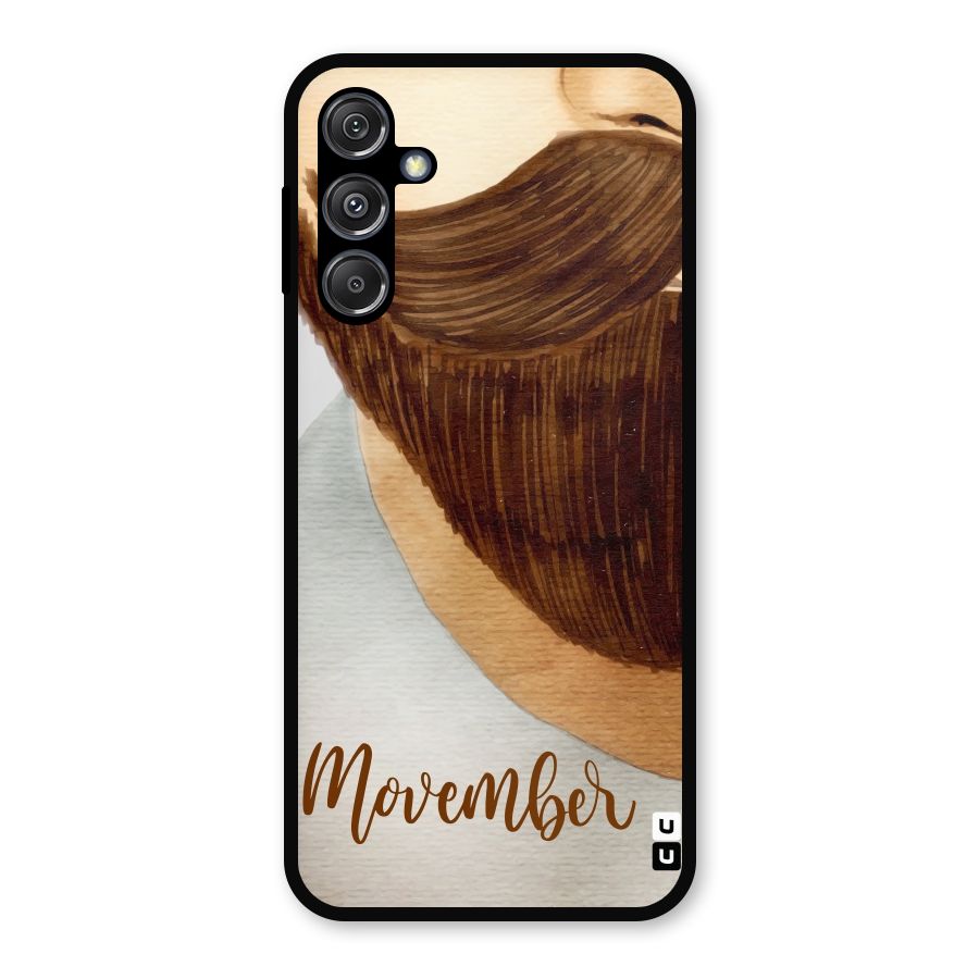 Movember Moustache Metal Back Case for Galaxy M34 5G