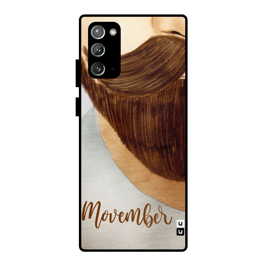 Movember Moustache Metal Back Case for Galaxy Note 20