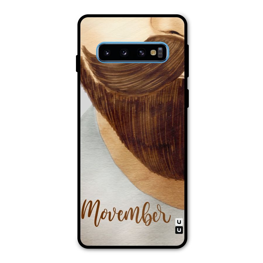 Movember Moustache Metal Back Case for Galaxy S10
