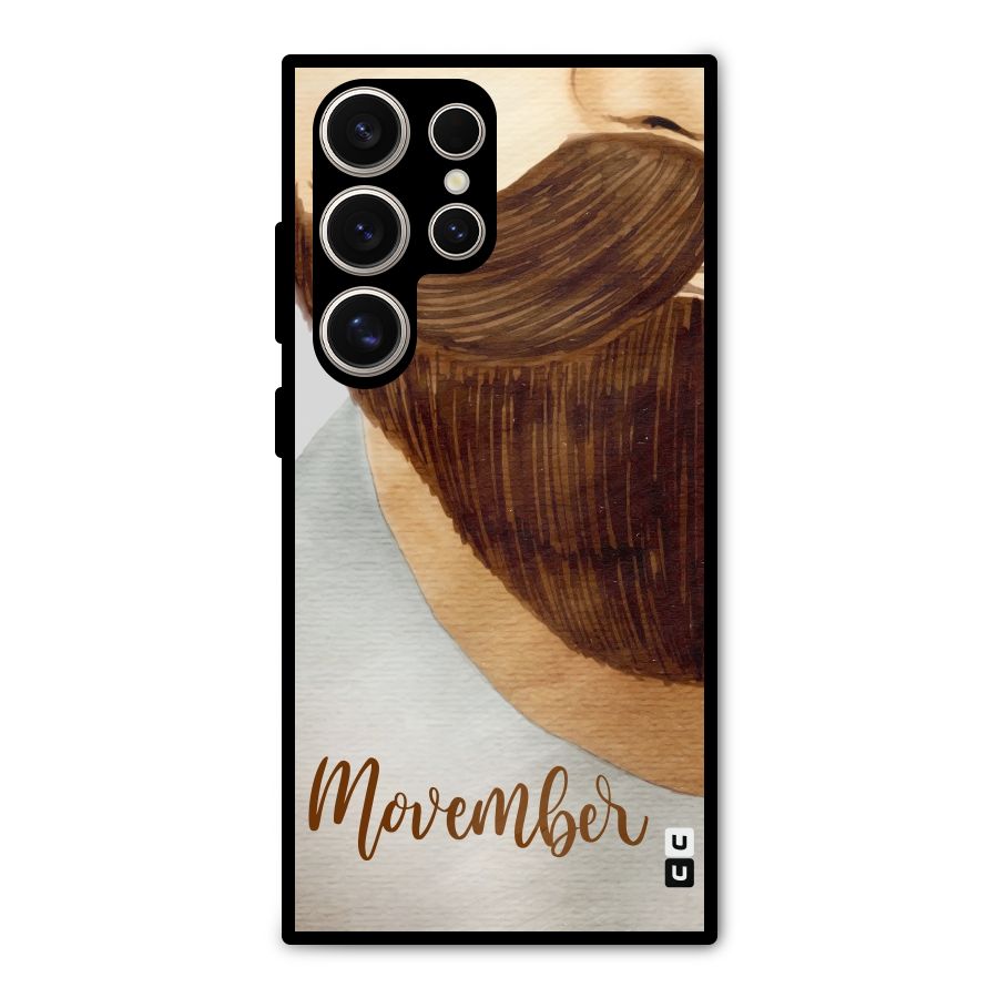 Movember Moustache Metal Back Case for Galaxy S24 Ultra