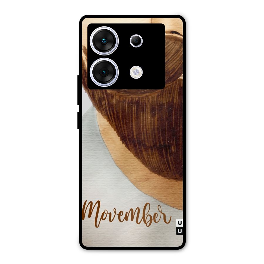 Movember Moustache Metal Back Case for Infinix Zero 30 5G