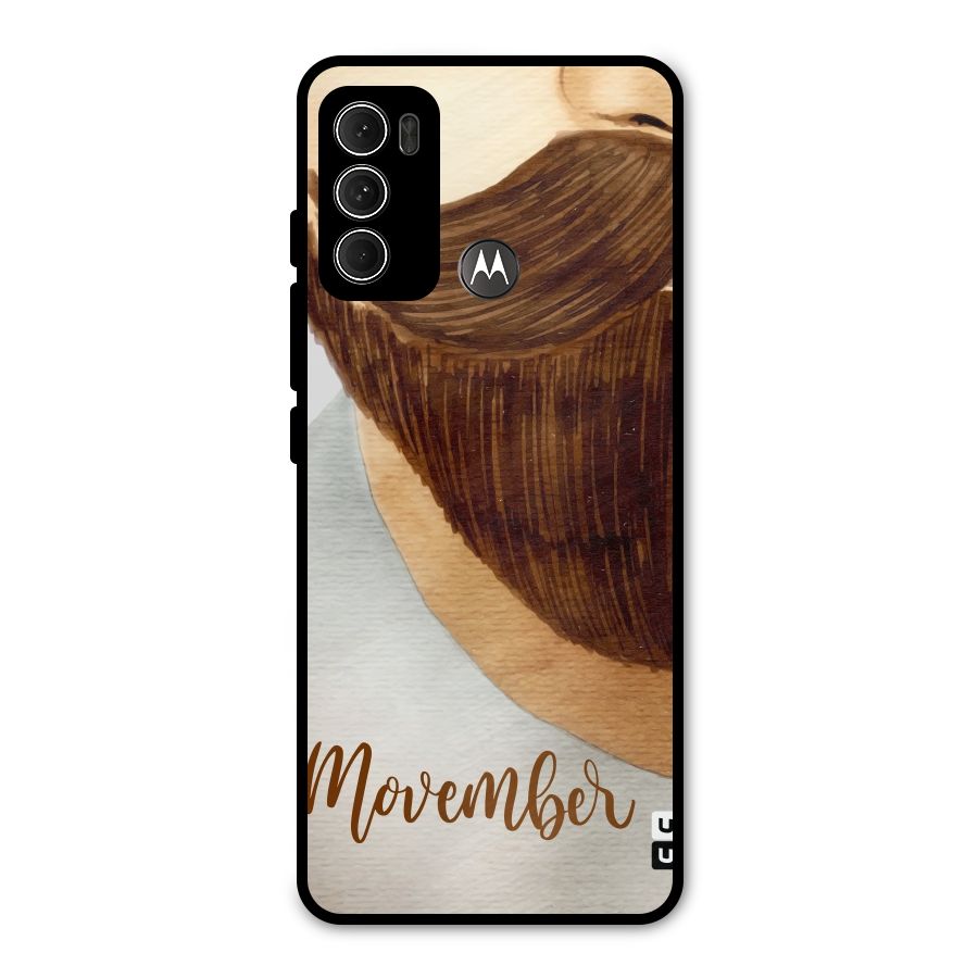 Movember Moustache Metal Back Case for Moto G60