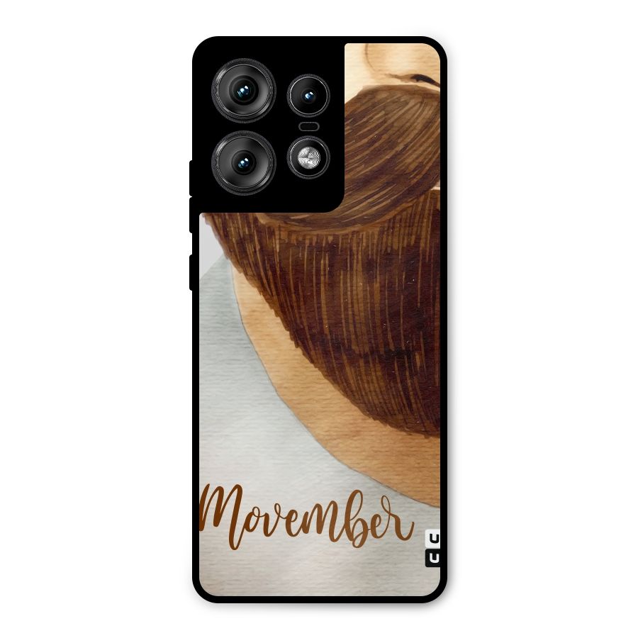 Movember Moustache Metal Back Case for Motorola Edge 50 Pro
