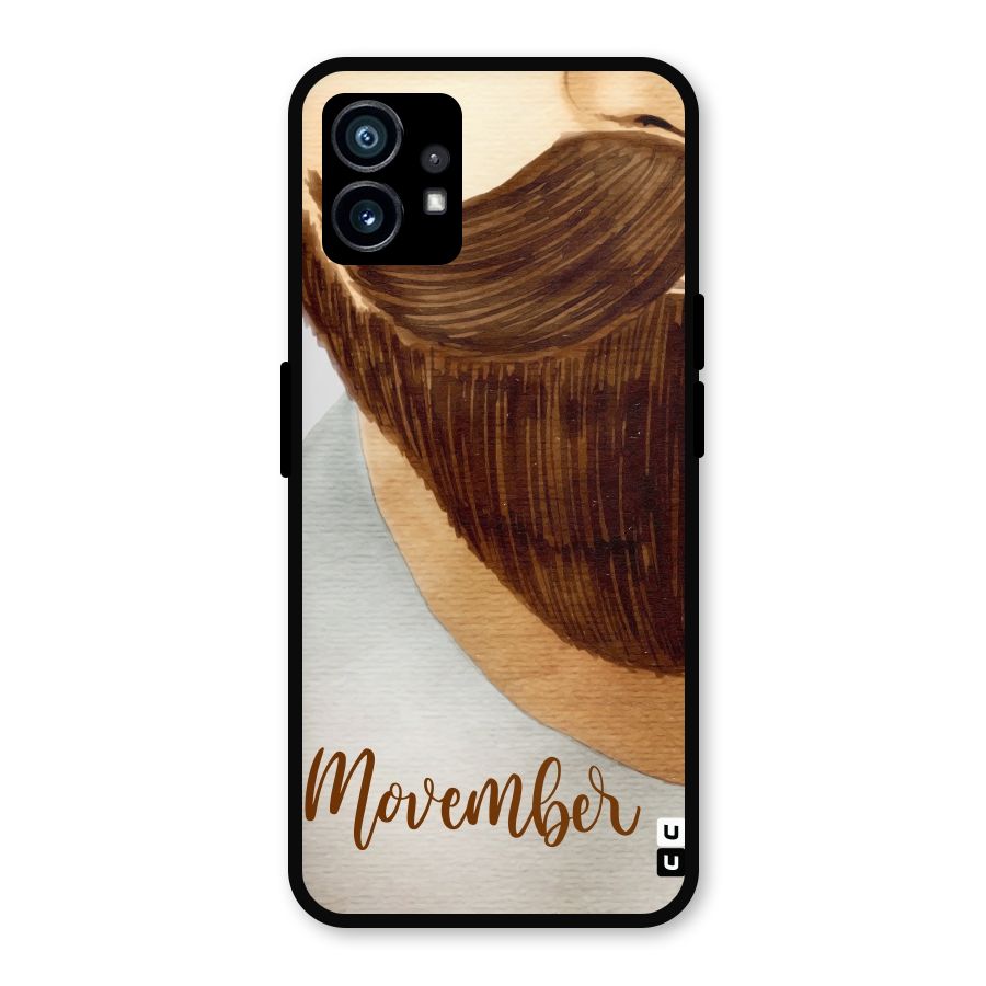 Movember Moustache Metal Back Case for Nothing Phone 1