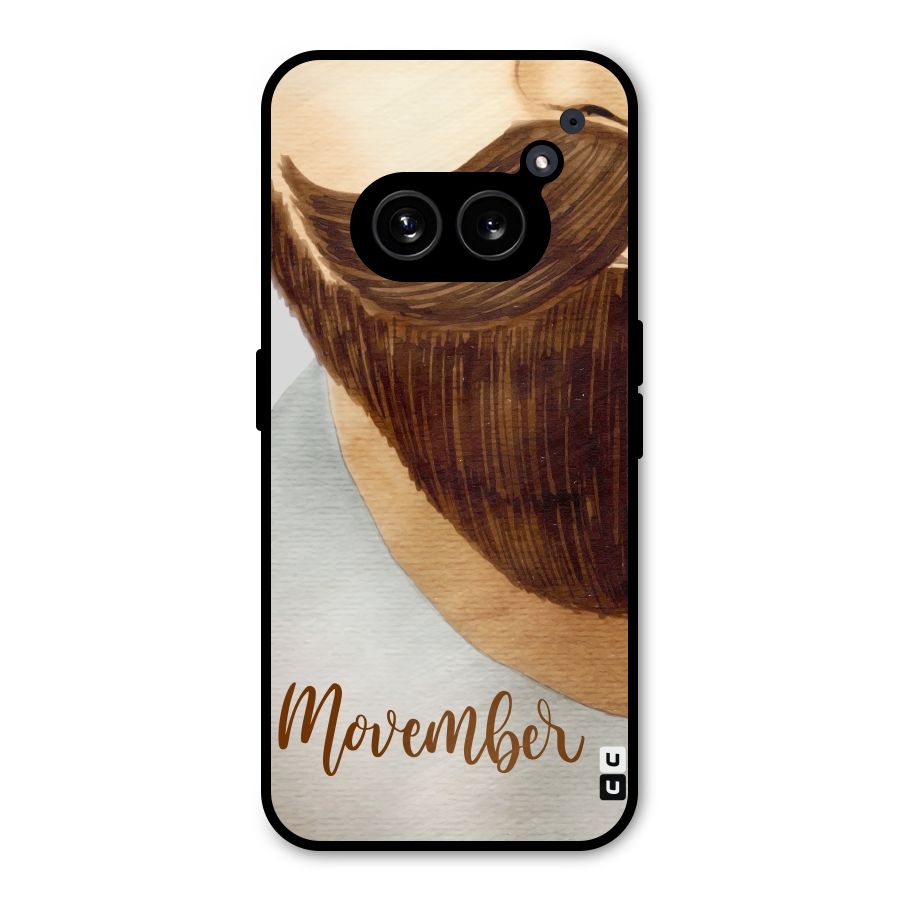 Movember Moustache Metal Back Case for Nothing Phone 2a Plus