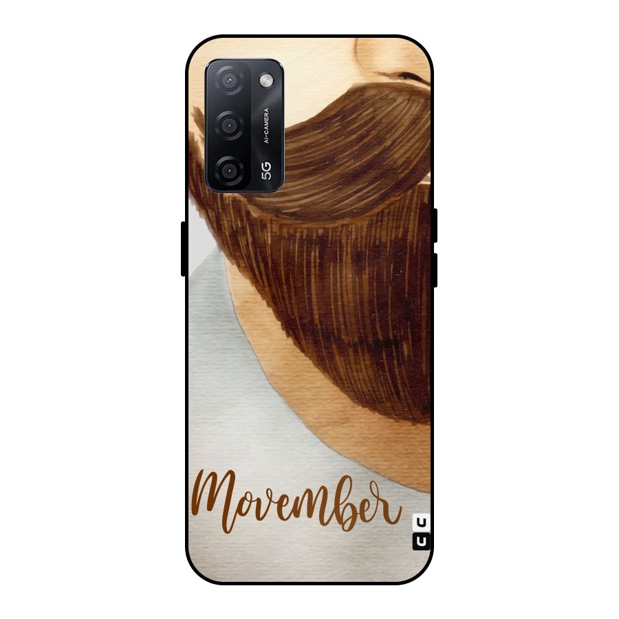 Movember Moustache Metal Back Case for Oppo A53s 5G