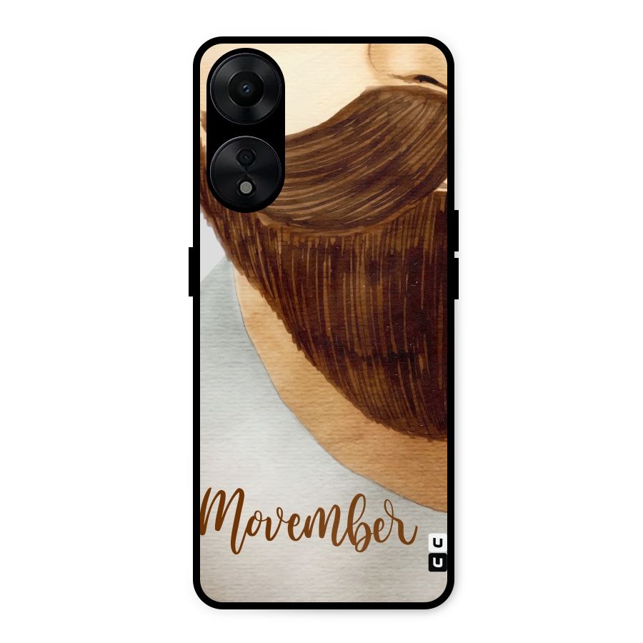 Movember Moustache Metal Back Case for Oppo A78 5G