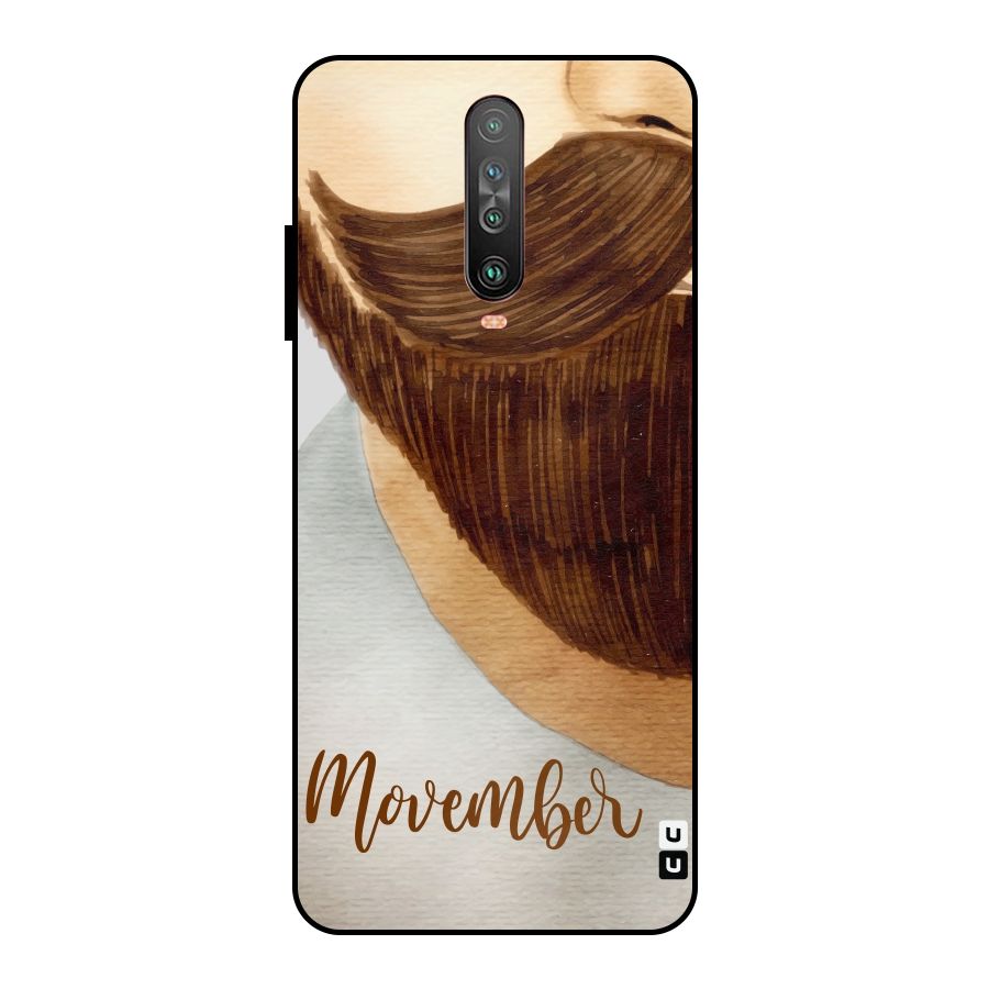 Movember Moustache Metal Back Case for Poco X2