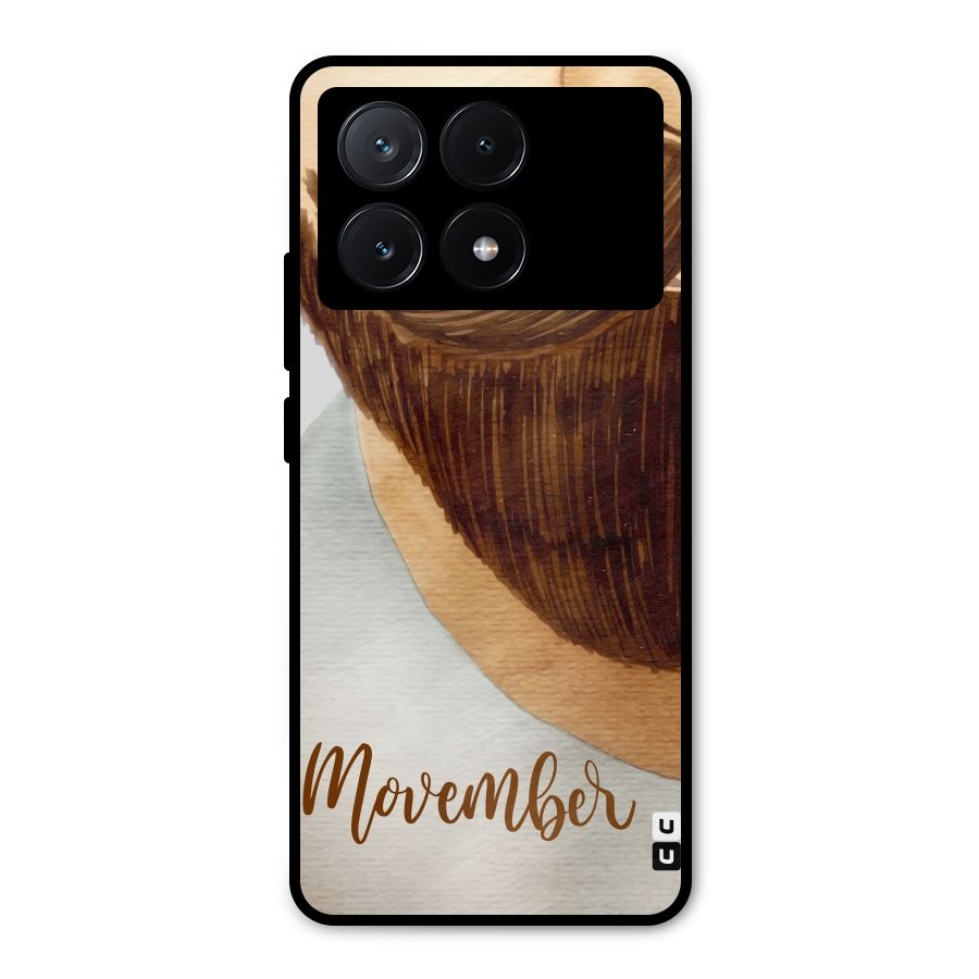 Movember Moustache Metal Back Case for Poco X6 Pro
