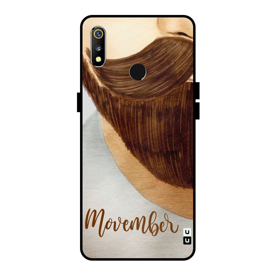 Movember Moustache Metal Back Case for Realme 3i