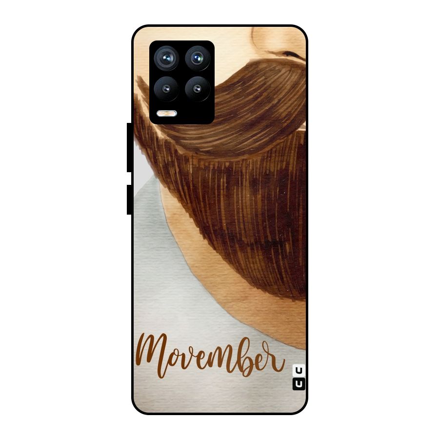 Movember Moustache Metal Back Case for Realme 8 Pro