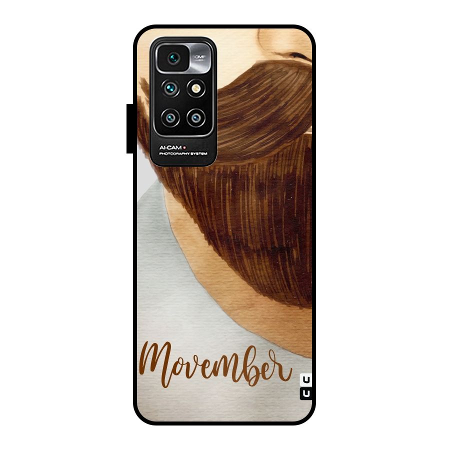 Movember Moustache Metal Back Case for Redmi 10 Prime