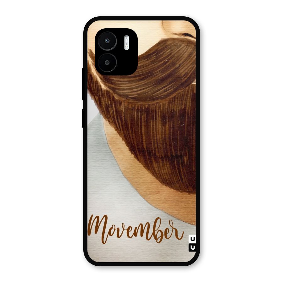 Movember Moustache Metal Back Case for Redmi A1