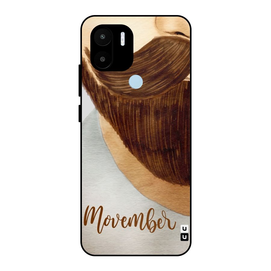 Movember Moustache Metal Back Case for Redmi A2+