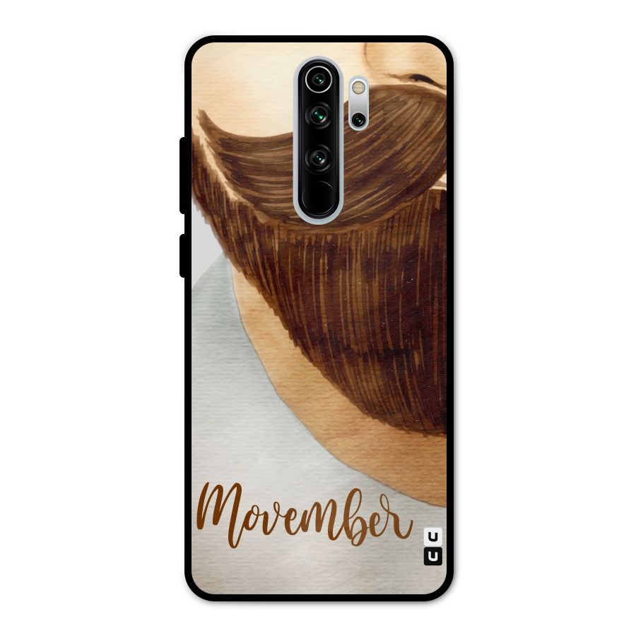 Movember Moustache Metal Back Case for Redmi Note 8 Pro