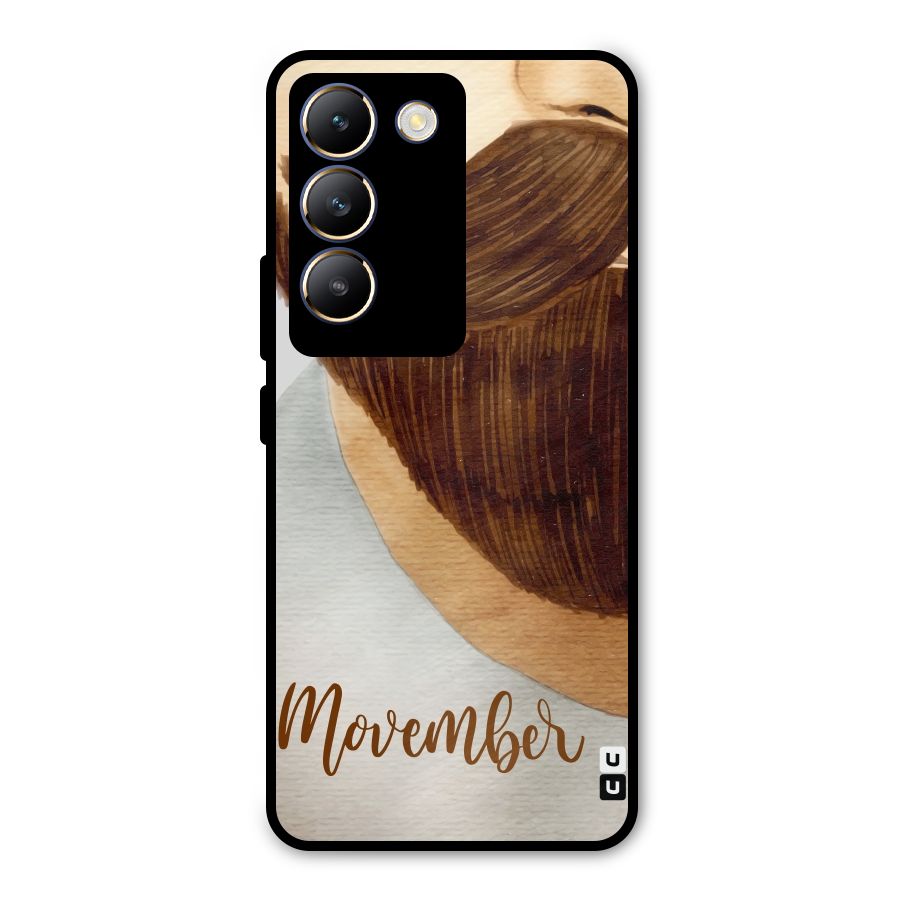 Movember Moustache Metal Back Case for Vivo T3 5G