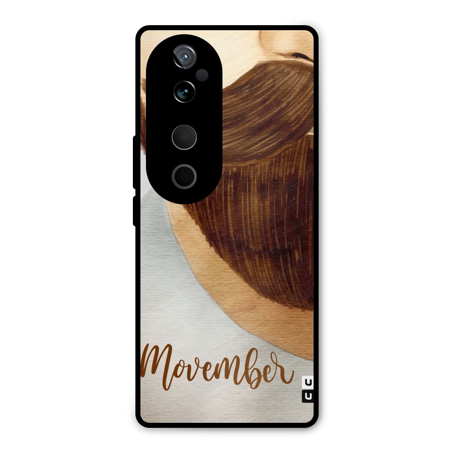 Movember Moustache Metal Back Case for Vivo T3 Ultra