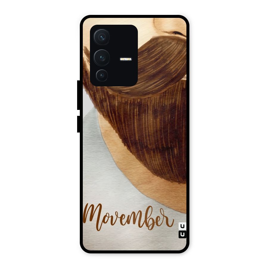 Movember Moustache Metal Back Case for Vivo V23 5G