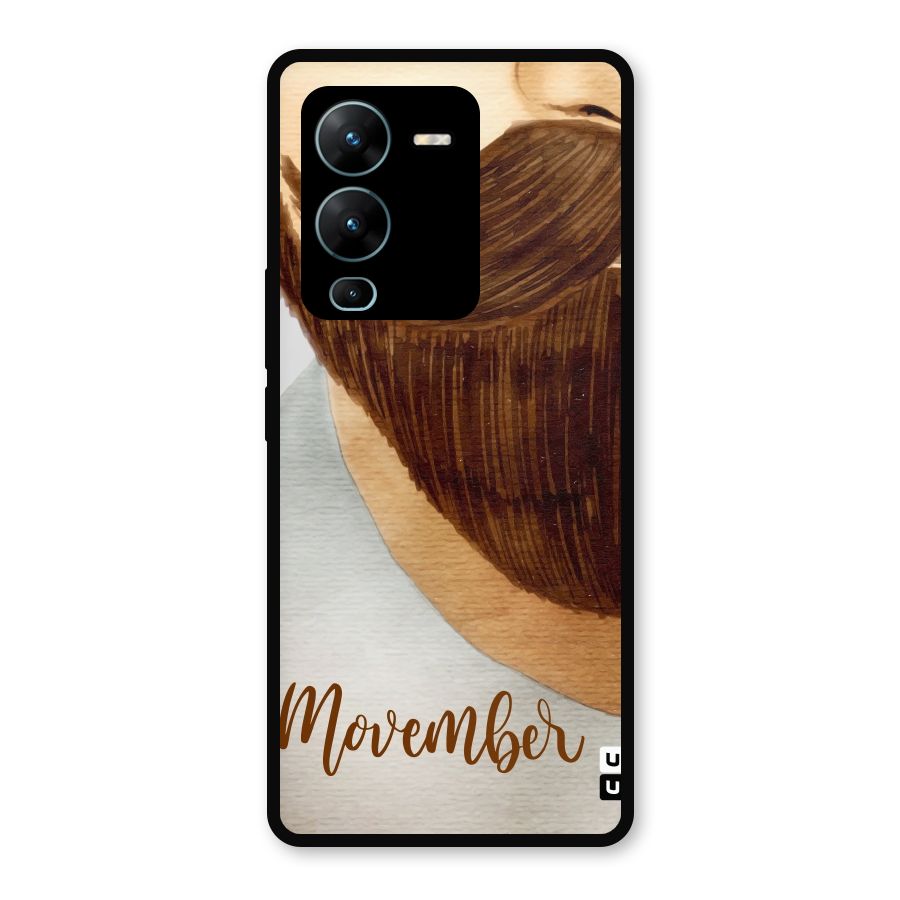 Movember Moustache Metal Back Case for Vivo V25 Pro