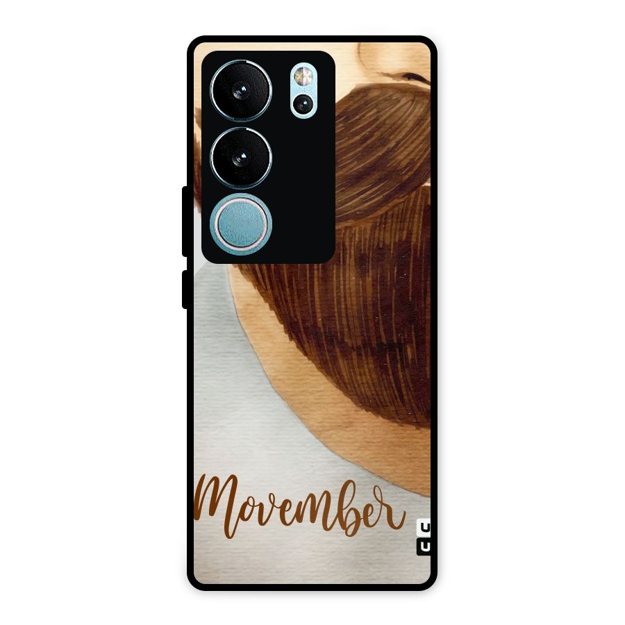 Movember Moustache Metal Back Case for Vivo V29