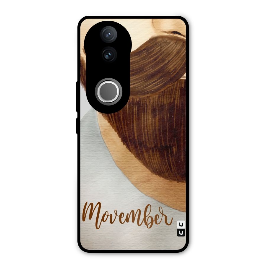 Movember Moustache Metal Back Case for Vivo V50
