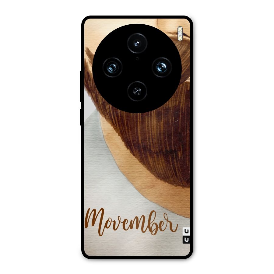 Movember Moustache Metal Back Case for Vivo X100 Pro