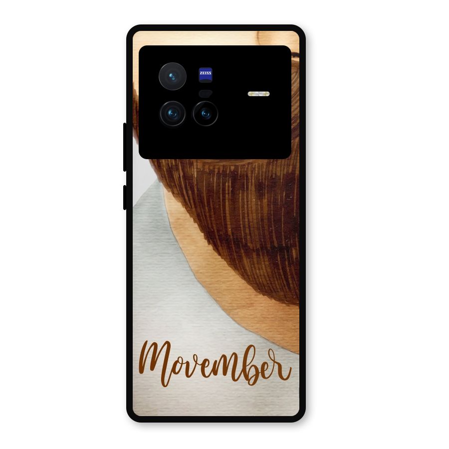 Movember Moustache Metal Back Case for Vivo X80