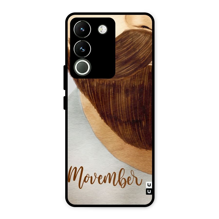 Movember Moustache Metal Back Case for Vivo Y200