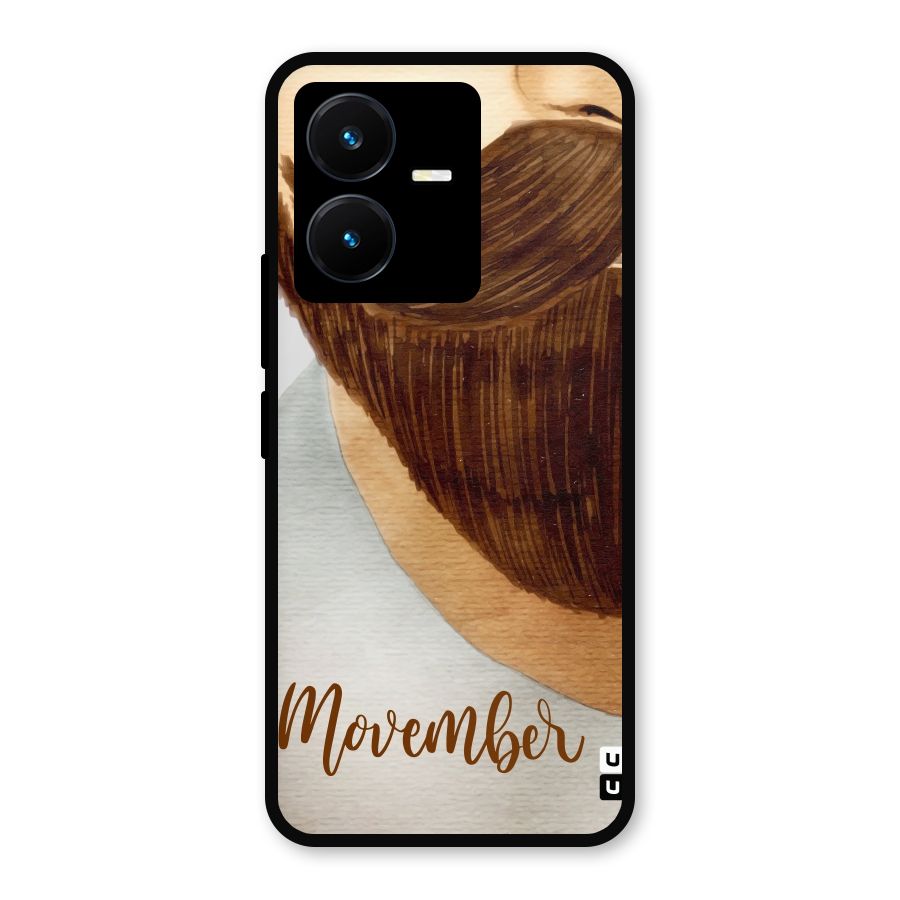 Movember Moustache Metal Back Case for Vivo Y22