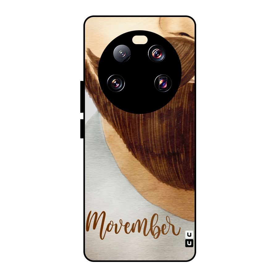 Movember Moustache Metal Back Case for Xiaomi 13 Ultra